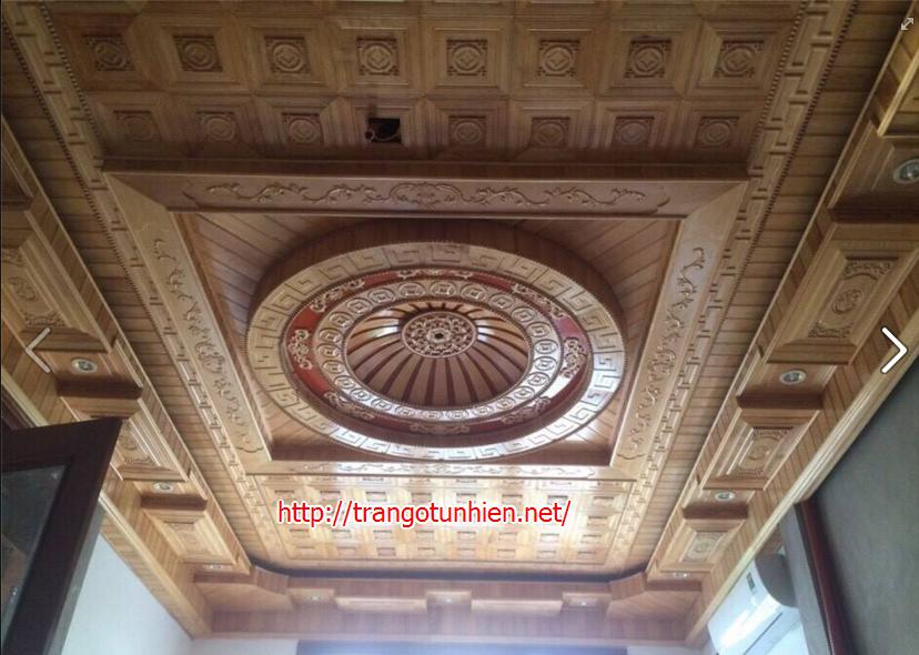 Thi công mẫu trần gỗ tự nhiên tại tỉnh  Sơn La
